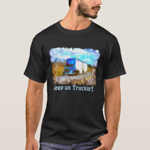 "Behalten auf LKW" Blauer LKW T-Shirt