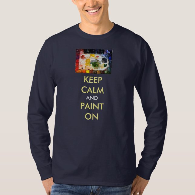 BEHALTEN CALM Fine Art Painter-Langärm-T-Shirt T-Shirt (Vorderseite)
