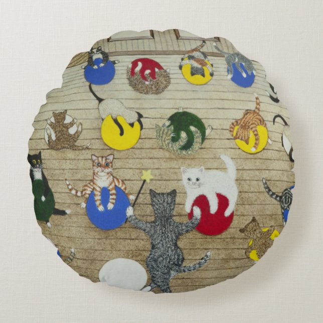 Behalten des Sitzes Rundes Kissen (Vorderseite)