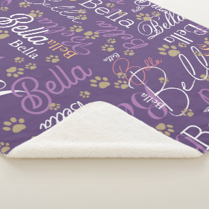 behalten Hund warm personalisiert lila Sherpadecke