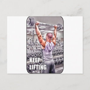 Behalten Lifting Postkarte