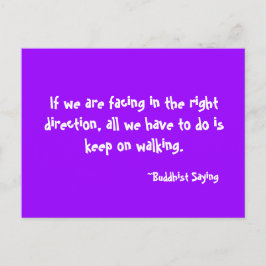 Behalten Sie auf gehender Postkarte