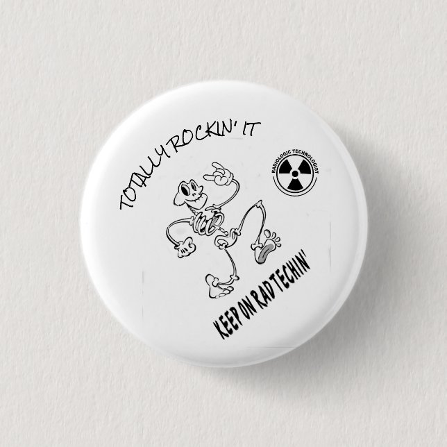 Behalten Sie auf krassem Techin Button (Vorderseite)