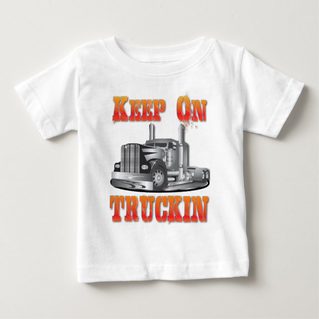 Behalten Sie auf Truckin Baby T-shirt (Vorderseite)