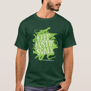 Behalten Sie Austin-schuppiges Limones und weiß T-Shirt