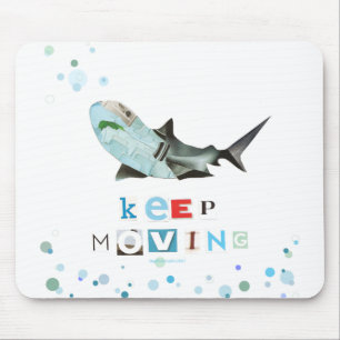 Behalten Sie beweglichen Haifisch Mousepad