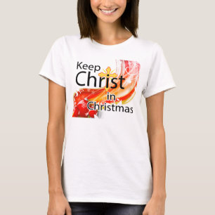 Behalten Sie Christus im Weihnachten, Strudel T-Shirt