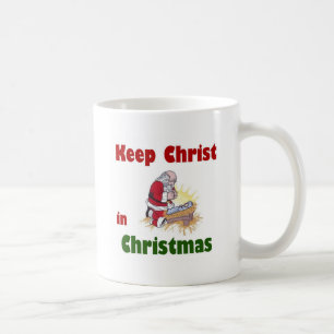 Behalten Sie Christus im Weihnachten Tasse