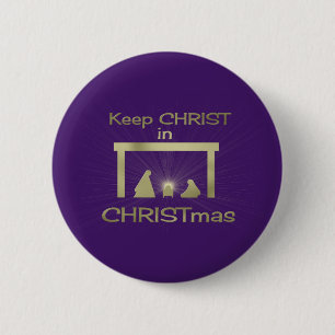 Behalten Sie Christus in den Button