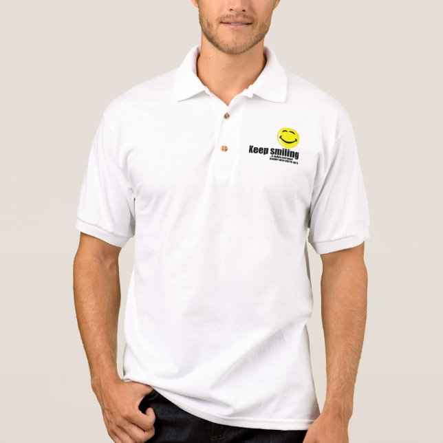 Behalten Sie das Lächeln Polo Shirt (Vorderseite)
