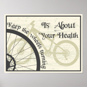 Behalten Sie das Raddrehen Poster