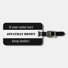 Behalten Sie das Schauen des lustigen Gepäckanhänger