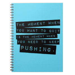 Behalten Sie den Druck des motivierend Zitats Notizblock
