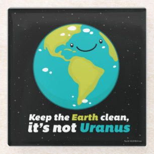 Behalten Sie die Erde sauber Glasuntersetzer