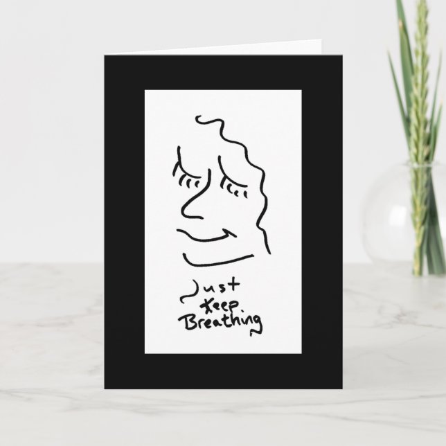 Behalten Sie einfach atmenangrenzende Karte (Vorderseite)