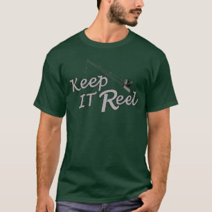 Behalten Sie Fischenfischstangensport-Freizeit hoo T-Shirt