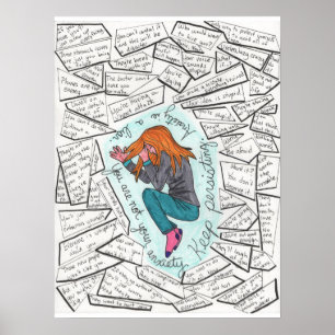 Behalten Sie fortbestehendes (Angst) 18x24 Poster