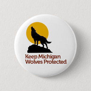 Behalten Sie geschützten Knopf Michigans Wölfe Button