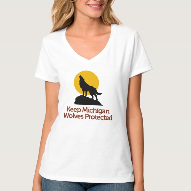 Behalten Sie geschützten T - Shirt Michigans (Vorderseite)