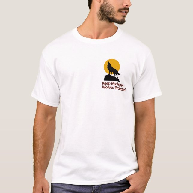 Behalten Sie geschützten T - Shirt Michigans Wölfe (Vorderseite)