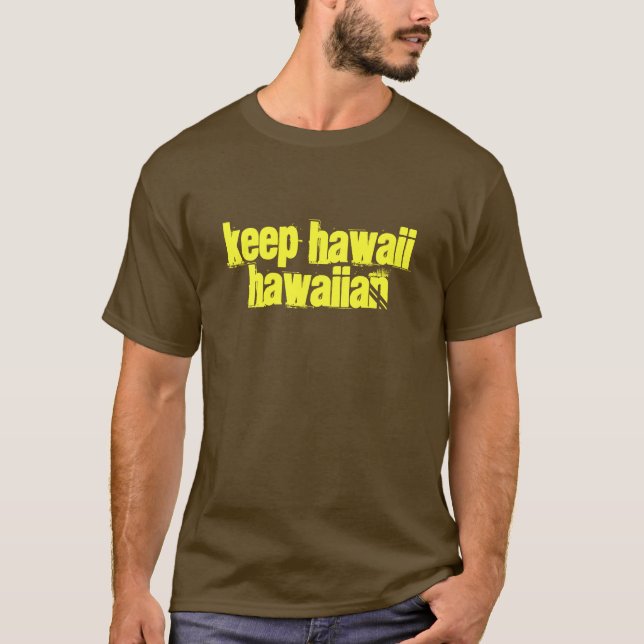 Behalten Sie hawaiisches langes T-Shirt Hawaiis (Vorderseite)