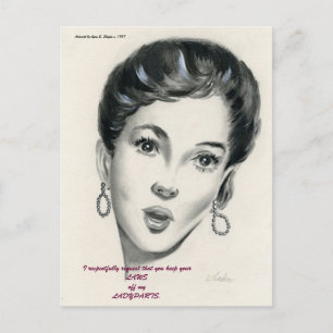 Behalten Sie Ihre GESETZE weg von meiner LADYPARTS Postkarte