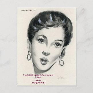 Behalten Sie Ihre GESETZE weg von meiner LADYPARTS Postkarte