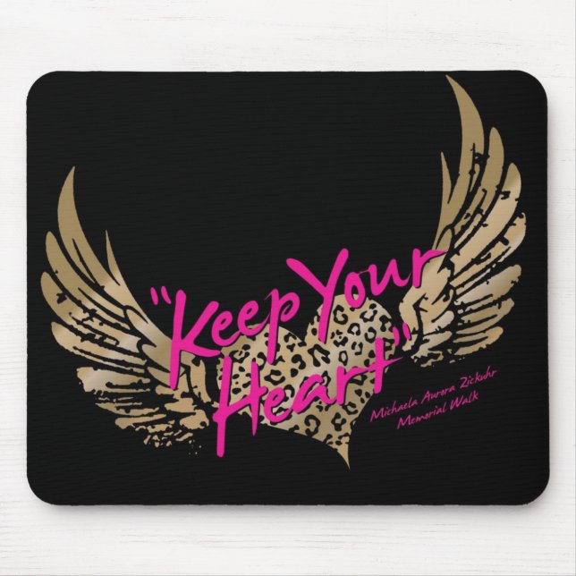 Behalten Sie Ihre Herz-Mausunterlage Mousepad (Vorne)