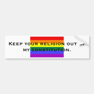 Behalten Sie Ihre Religion aus meinem constitut Autoaufkleber