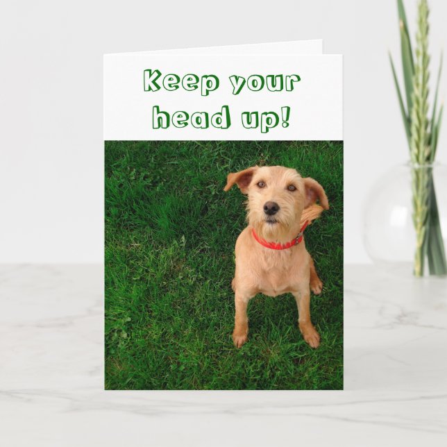 Behalten Sie Ihren Kopf herauf Karte (Vorderseite)