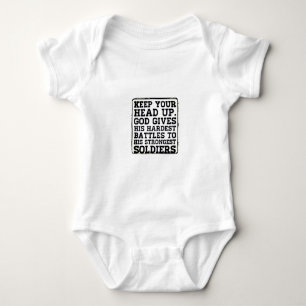 Behalten Sie Ihren Kopf oben Baby Strampler