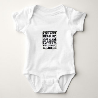 Behalten Sie Ihren Kopf oben Baby Strampler