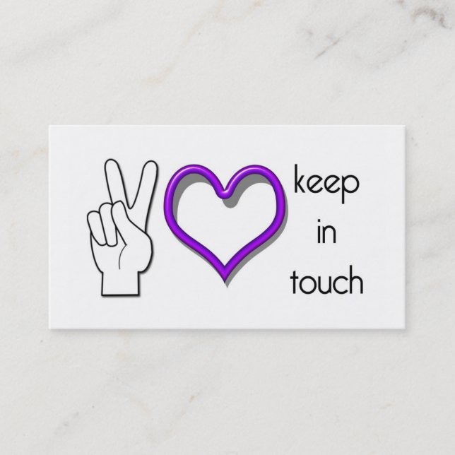 Behalten Sie im Touch-Karten-Lager Visitenkarte (Vorderseite)