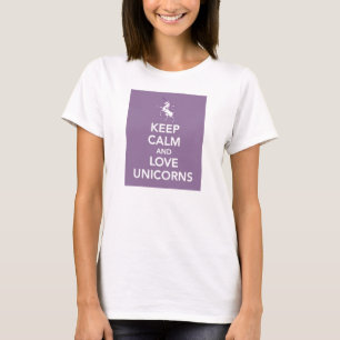 Behalten Sie lila T - Shirt Ruheund LiebeUnicorns