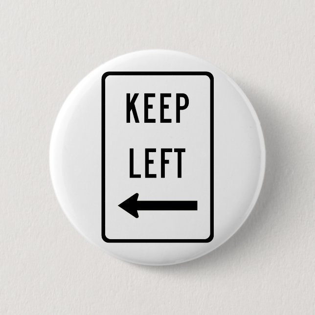 Behalten Sie links Zeichen Button (Vorderseite)