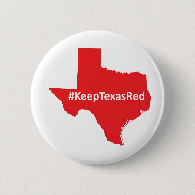 Behalten Sie roten Kampagnen-Knopf Texas Button (Vorderseite)