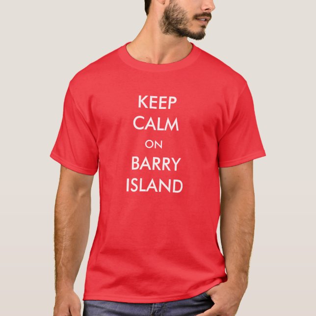 Behalten Sie Ruhe auf Barry-Insel T-Shirt (Vorderseite)