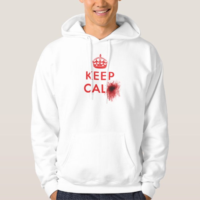 Behalten Sie Ruhe (Blut-Spritzer) - Hoodie (Vorderseite)
