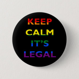 Behalten Sie Ruhe, die es legaler Knopf der Button