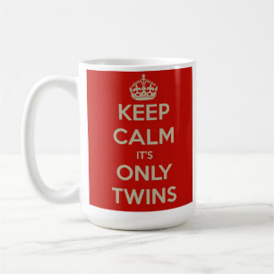 Behalten Sie Ruhe, die es nur Zwillings-Tasse ist Tasse