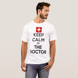 Behalten Sie Ruhe, die ich der Doktor Men White T-Shirt