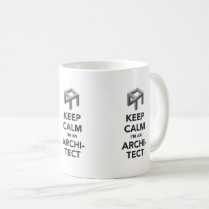 Behalten Sie Ruhe, die ich ein Architekt bin, 3 Tasse