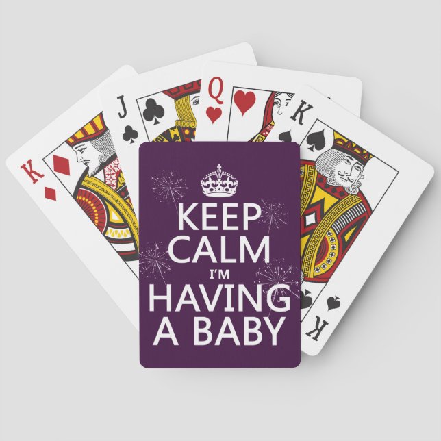 Behalten Sie Ruhe, die ich ein Baby habe Spielkarten (Rückseite)