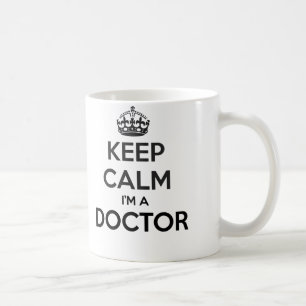Behalten Sie Ruhe, die ich ein Doktor White Mug Tasse