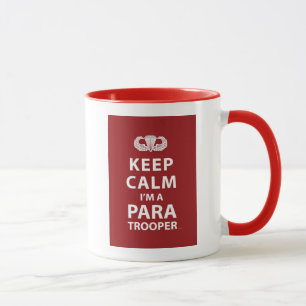 Behalten Sie Ruhe, die ich ein Fallschirmjäger bi Tasse