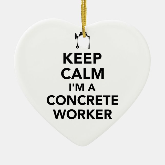 Behalten Sie Ruhe, die ich eine konkrete Keramikornament (Vorne)