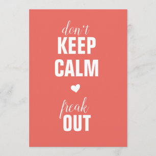 Behalten Sie Ruhe, die Sie eine Ankündigung