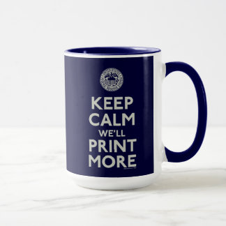 Behalten Sie Ruhe, die wir gefütterte Tasse