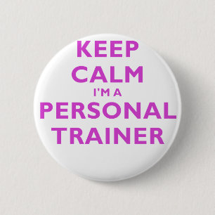 Behalten Sie Ruhe Im ein persönlicher Trainer Button