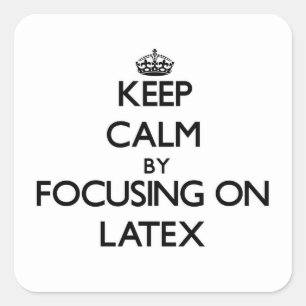 Behalten Sie Ruhe, indem Sie auf Latex sich Quadratischer Aufkleber